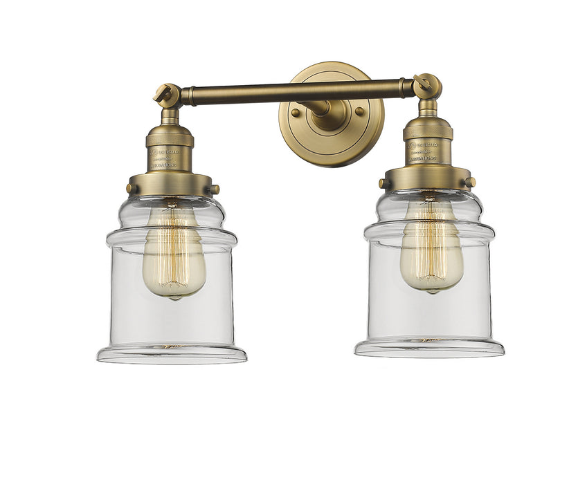 Innovations 208-BB-G182 Two Light Bath Vanity, Brushed Brass