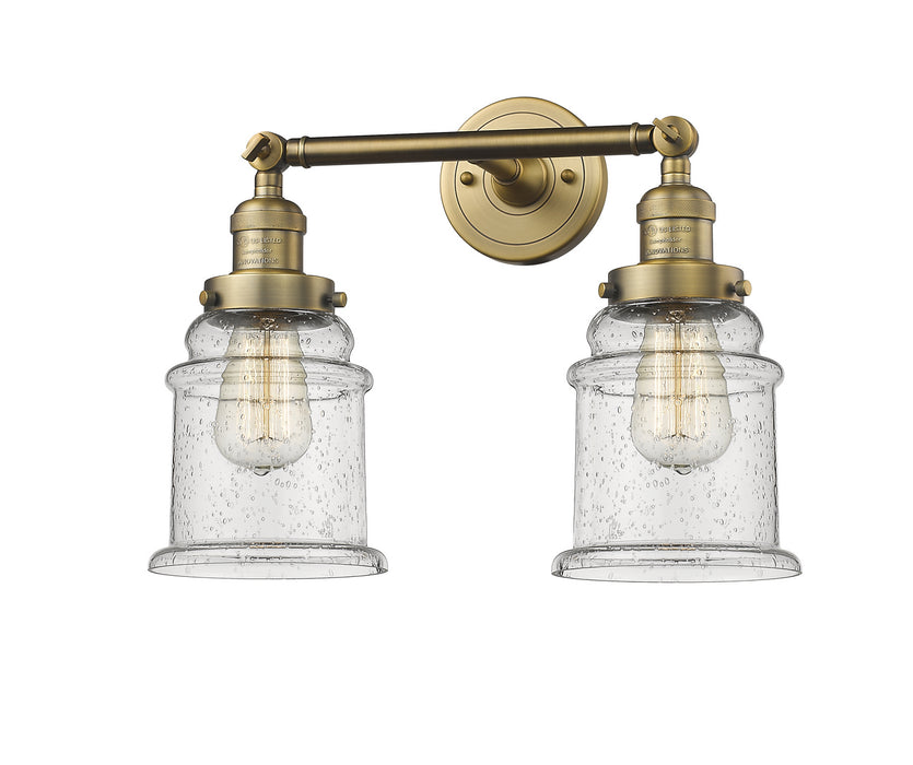 Innovations 208-BB-G184 Two Light Bath Vanity, Brushed Brass