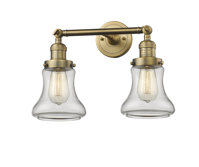 Innovations 208-BB-G192 Two Light Bath Vanity, Brushed Brass
