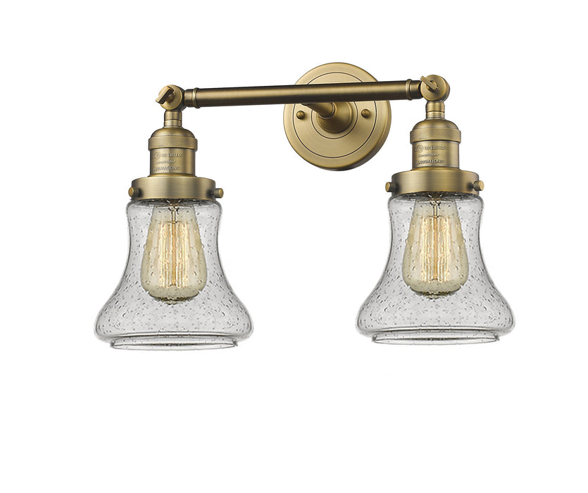 Innovations 208-BB-G194 Two Light Bath Vanity, Brushed Brass