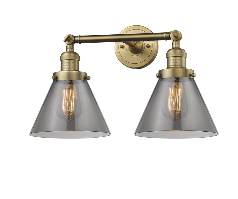 Innovations 208-BB-G43 Two Light Bath Vanity, Brushed Brass