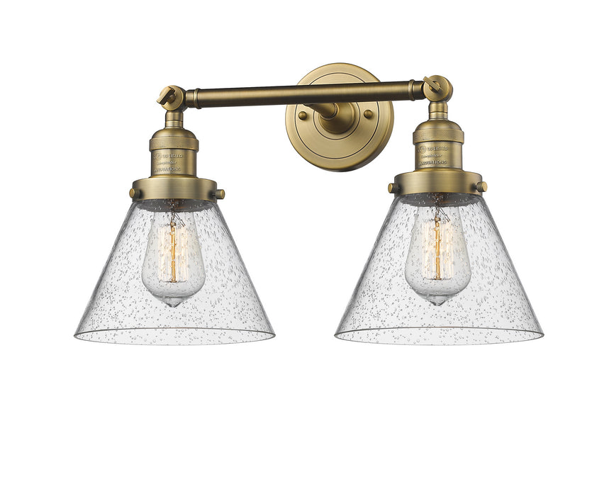 Innovations 208-BB-G44 Two Light Bath Vanity, Brushed Brass