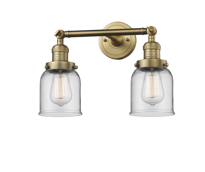 Innovations 208-BB-G52 Two Light Bath Vanity, Brushed Brass