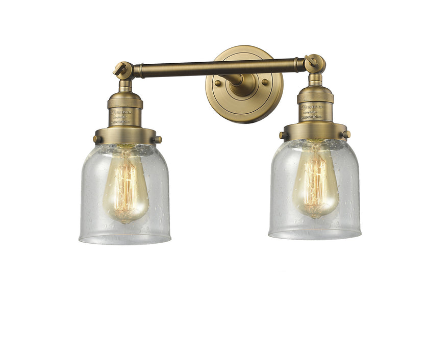Innovations 208-BB-G54 Two Light Bath Vanity, Brushed Brass