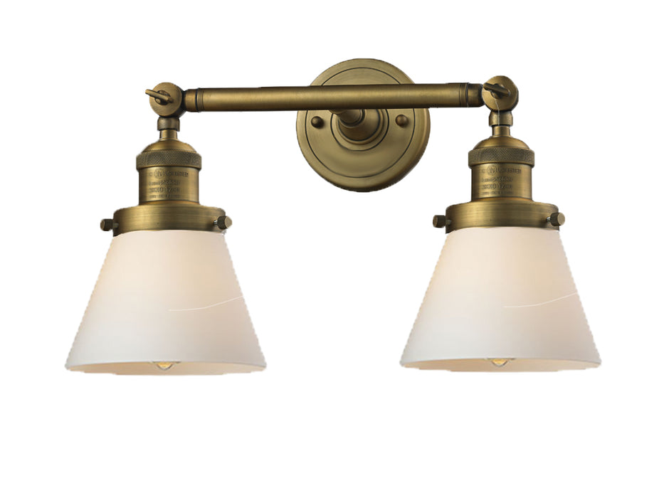 Innovations 208-BB-G61 Two Light Bath Vanity, Brushed Brass