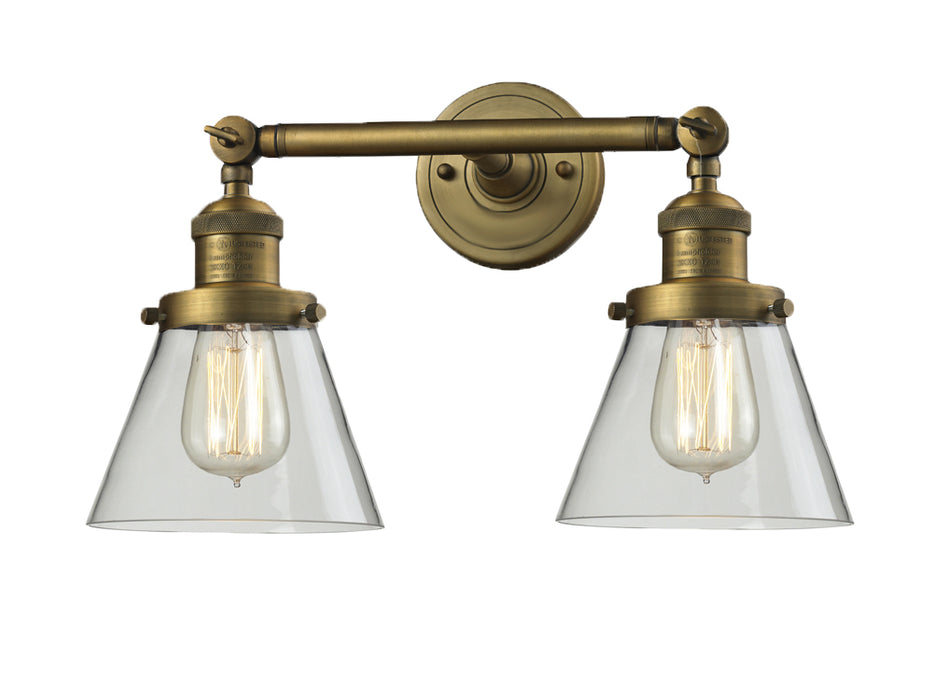 Innovations 208-BB-G62 Two Light Bath Vanity, Brushed Brass
