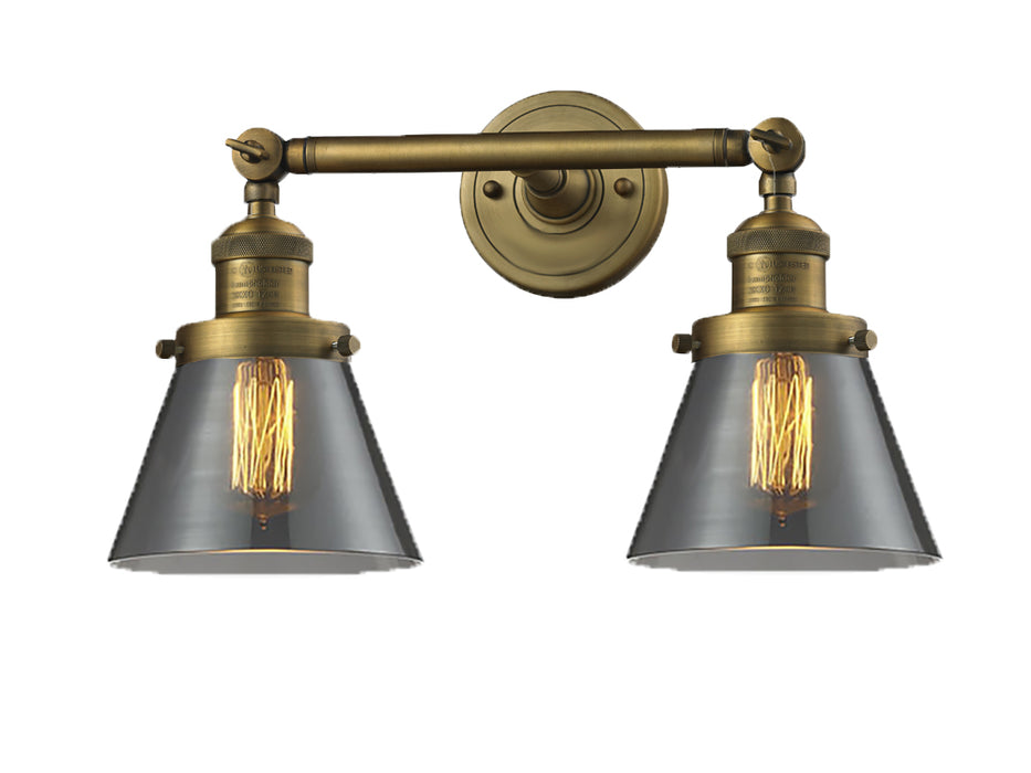 Innovations 208-BB-G63 Two Light Bath Vanity, Brushed Brass