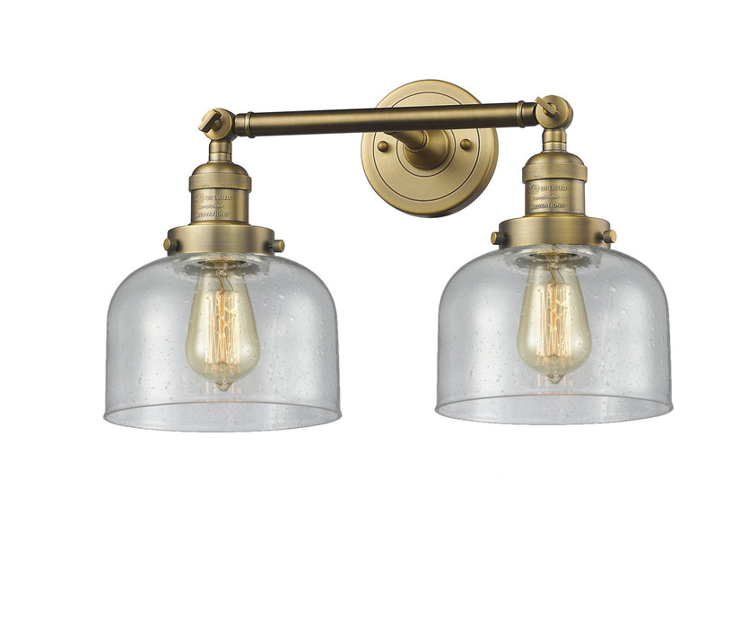 Innovations 208-BB-G74 Two Light Bath Vanity, Brushed Brass
