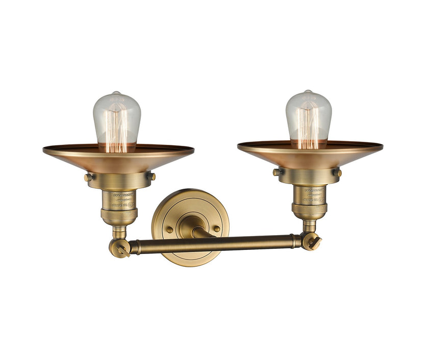 Innovations 208-BB-M4 Two Light Bath Vanity, Brushed Brass