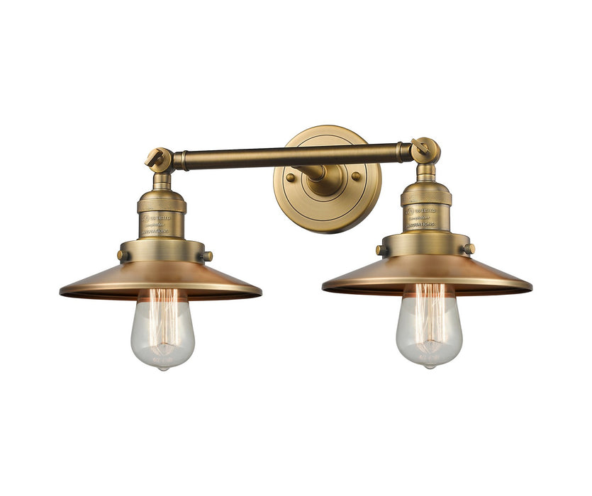 Innovations 208-BB-M4 Two Light Bath Vanity, Brushed Brass