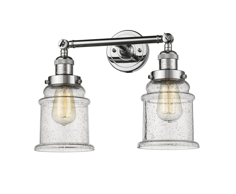 Innovations 208-PC-G184 Two Light Bath Vanity, Polished Chrome
