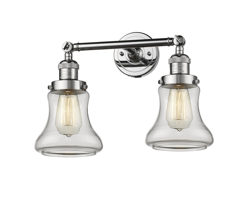 Innovations 208-PC-G192 Two Light Bath Vanity, Polished Chrome