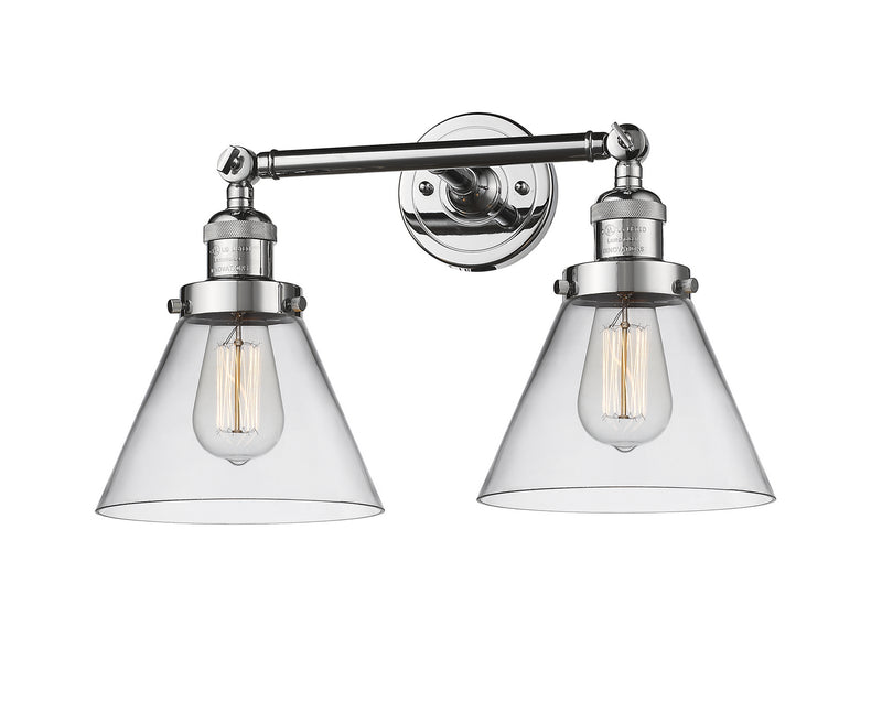 Innovations 208-PC-G42 Two Light Bath Vanity, Polished Chrome