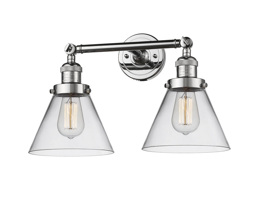 Innovations 208-PC-G42 Two Light Bath Vanity, Polished Chrome