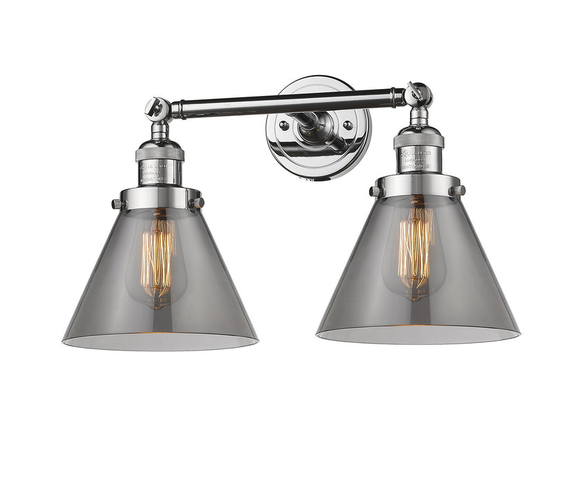 Innovations 208-PC-G43 Two Light Bath Vanity, Polished Chrome