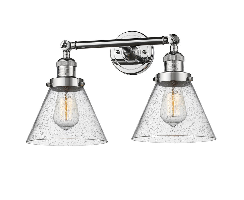 Innovations 208-PC-G44 Two Light Bath Vanity, Polished Chrome