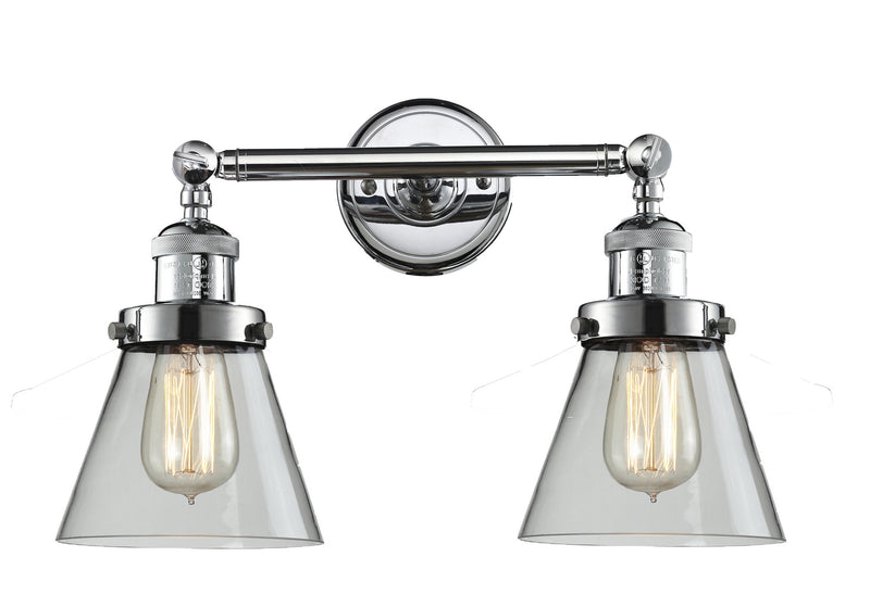 Innovations 208-PC-G62 Two Light Bath Vanity, Polished Chrome