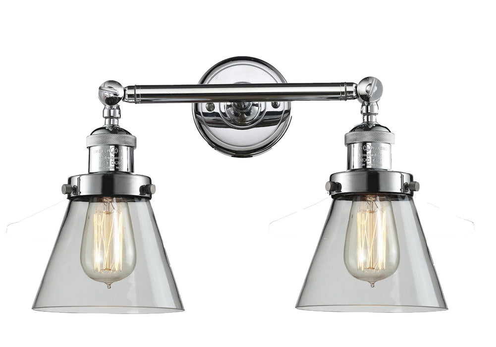 Innovations 208-PC-G62 Two Light Bath Vanity, Polished Chrome