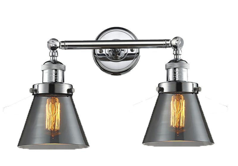 Innovations 208-PC-G63 Two Light Bath Vanity, Polished Chrome