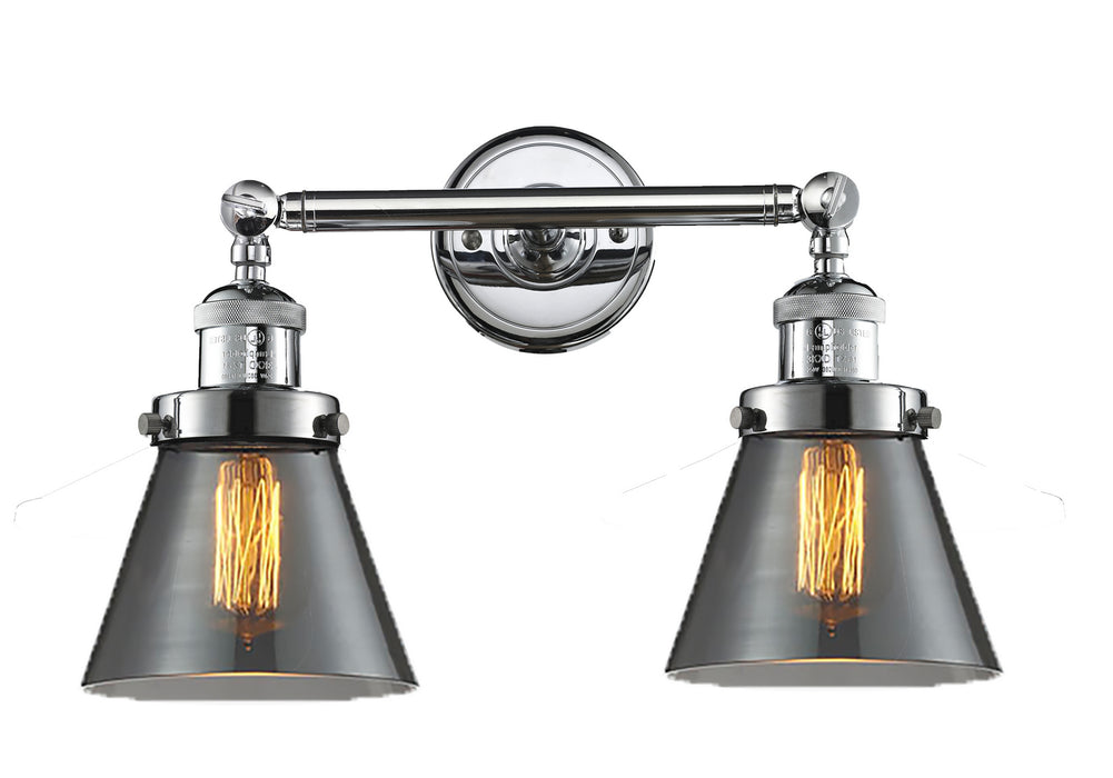 Innovations 208-PC-G63 Two Light Bath Vanity, Polished Chrome