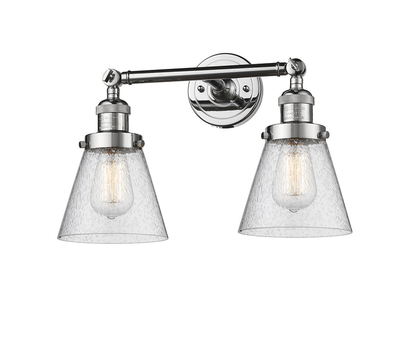 Innovations 208-PC-G64 Two Light Bath Vanity, Polished Chrome