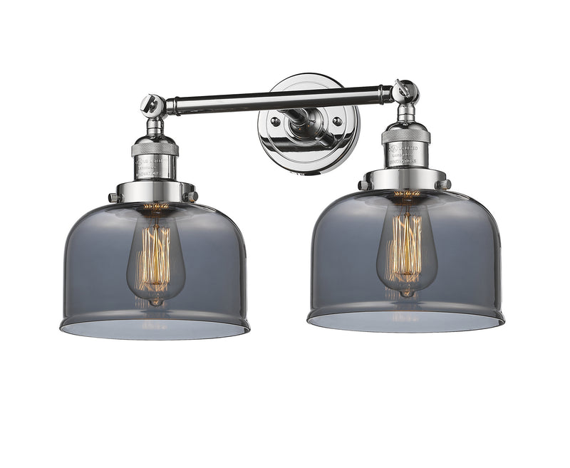 Innovations 208-PC-G73 Two Light Bath Vanity, Polished Chrome