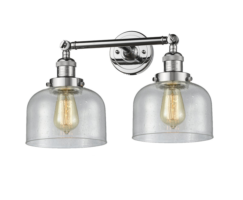 Innovations 208-PC-G74 Two Light Bath Vanity, Polished Chrome
