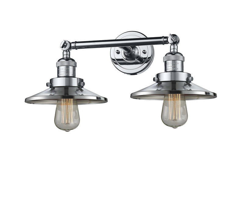 Innovations 208-PC-M7 Two Light Bath Vanity, Polished Chrome