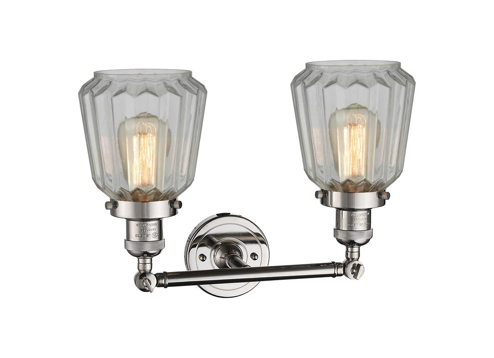 Innovations 208-PN-G142 Two Light Bath Vanity, Polished Nickel