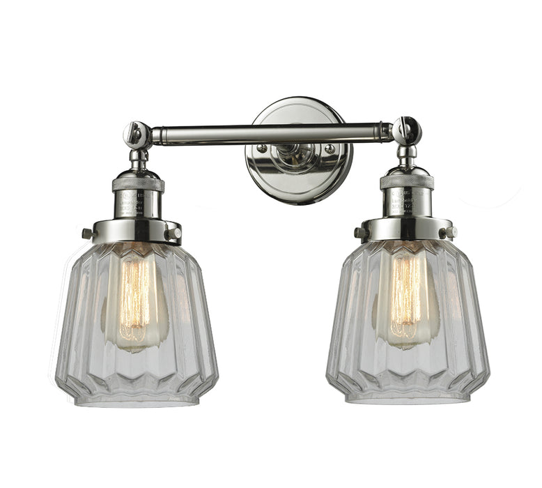 Innovations 208-PN-G142 Two Light Bath Vanity, Polished Nickel