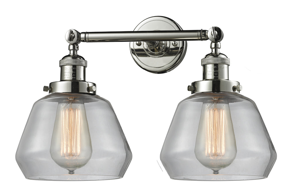 Innovations 208-PN-G172 Two Light Bath Vanity, Polished Nickel