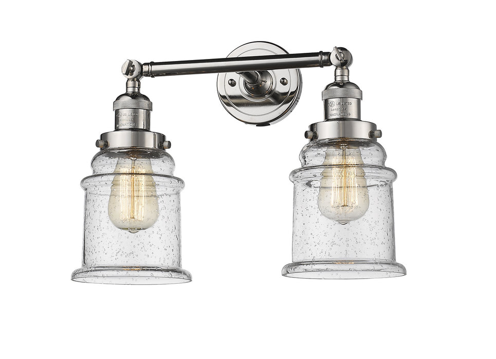 Innovations 208-PN-G184 Two Light Bath Vanity, Polished Nickel