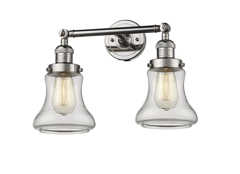 Innovations 208-PN-G192 Two Light Bath Vanity, Polished Nickel