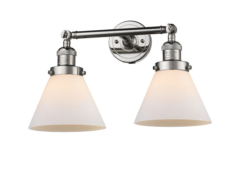 Innovations 208-PN-G41 Two Light Bath Vanity, Polished Nickel