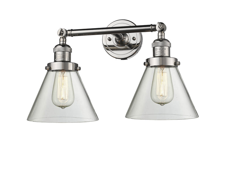 Innovations 208-PN-G42 Two Light Bath Vanity, Polished Nickel