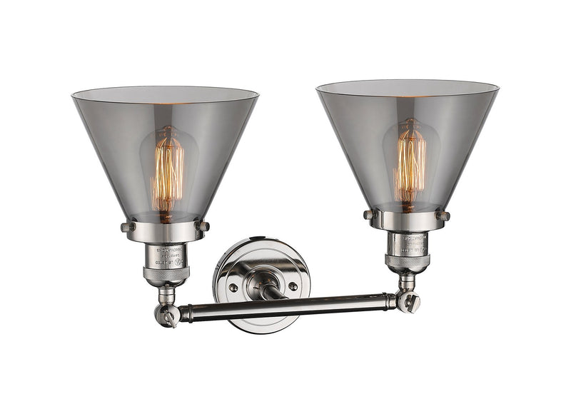 Innovations 208-PN-G43 Two Light Bath Vanity, Polished Nickel