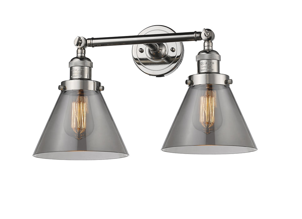 Innovations 208-PN-G43 Two Light Bath Vanity, Polished Nickel