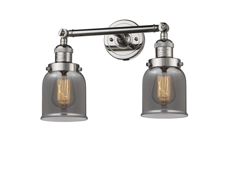 Innovations 208-PN-G53 Two Light Bath Vanity, Polished Nickel