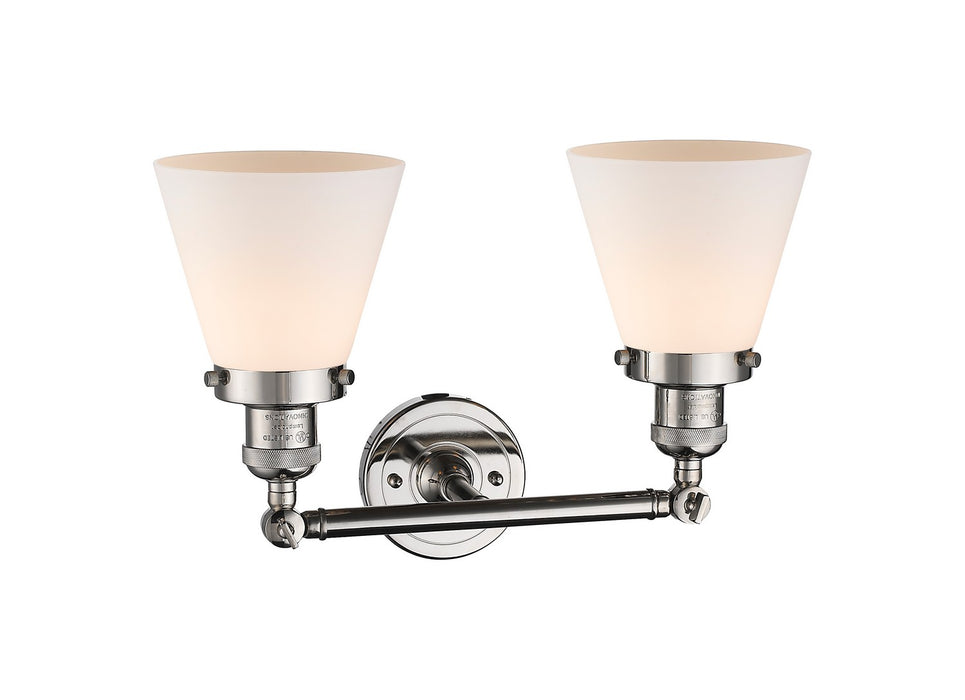 Innovations 208-PN-G61 Two Light Bath Vanity, Polished Nickel