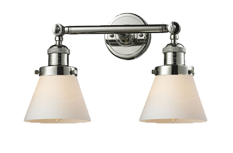 Innovations 208-PN-G61 Two Light Bath Vanity, Polished Nickel