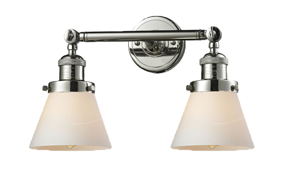 Innovations 208-PN-G61 Two Light Bath Vanity, Polished Nickel