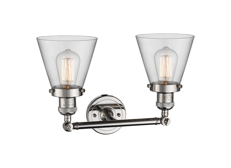 Innovations 208-PN-G62 Two Light Bath Vanity, Polished Nickel