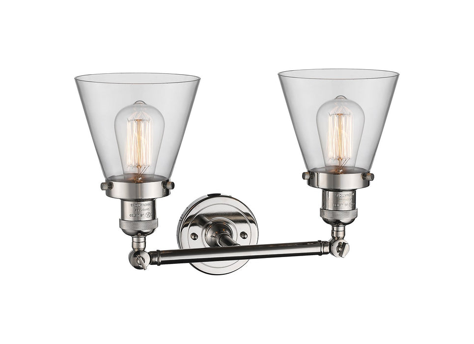 Innovations 208-PN-G62 Two Light Bath Vanity, Polished Nickel