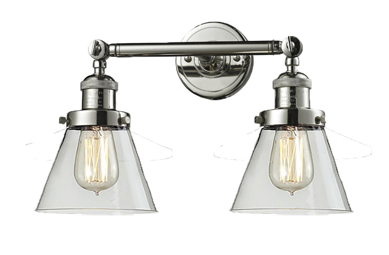 Innovations 208-PN-G62 Two Light Bath Vanity, Polished Nickel