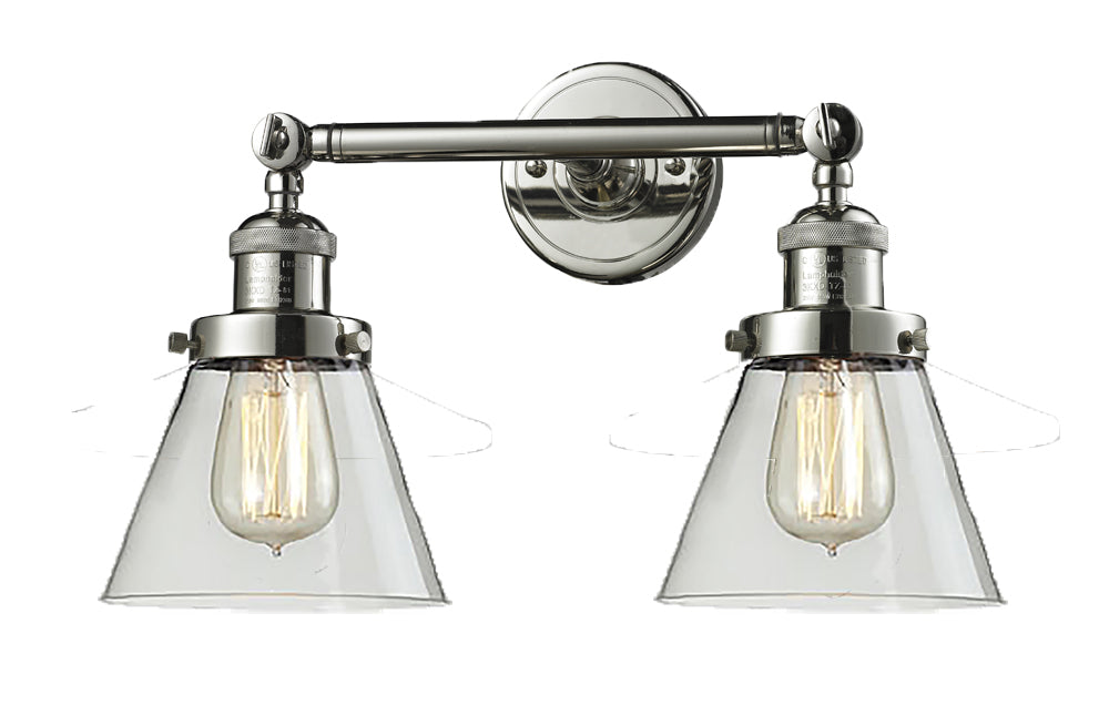 Innovations 208-PN-G62 Two Light Bath Vanity, Polished Nickel
