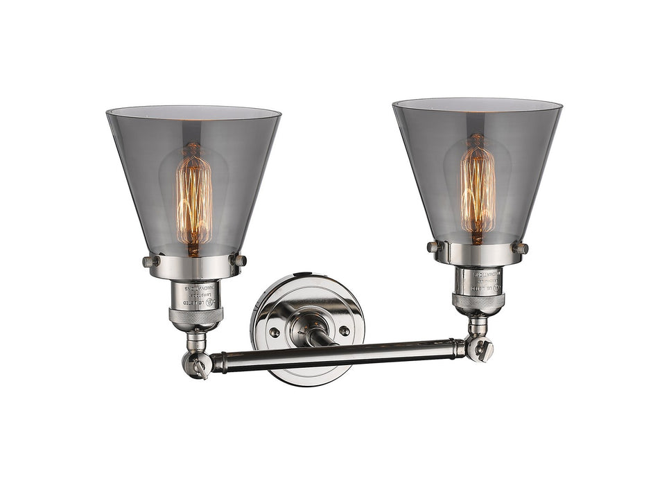 Innovations 208-PN-G63 Two Light Bath Vanity, Polished Nickel