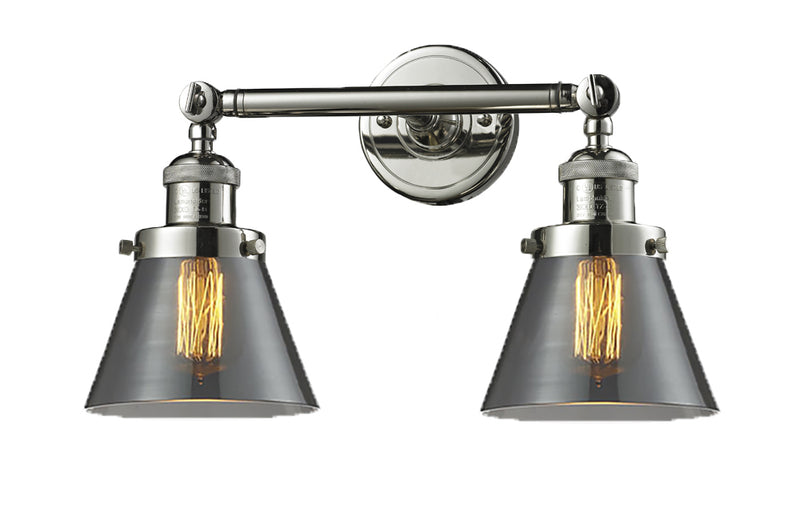 Innovations 208-PN-G63 Two Light Bath Vanity, Polished Nickel