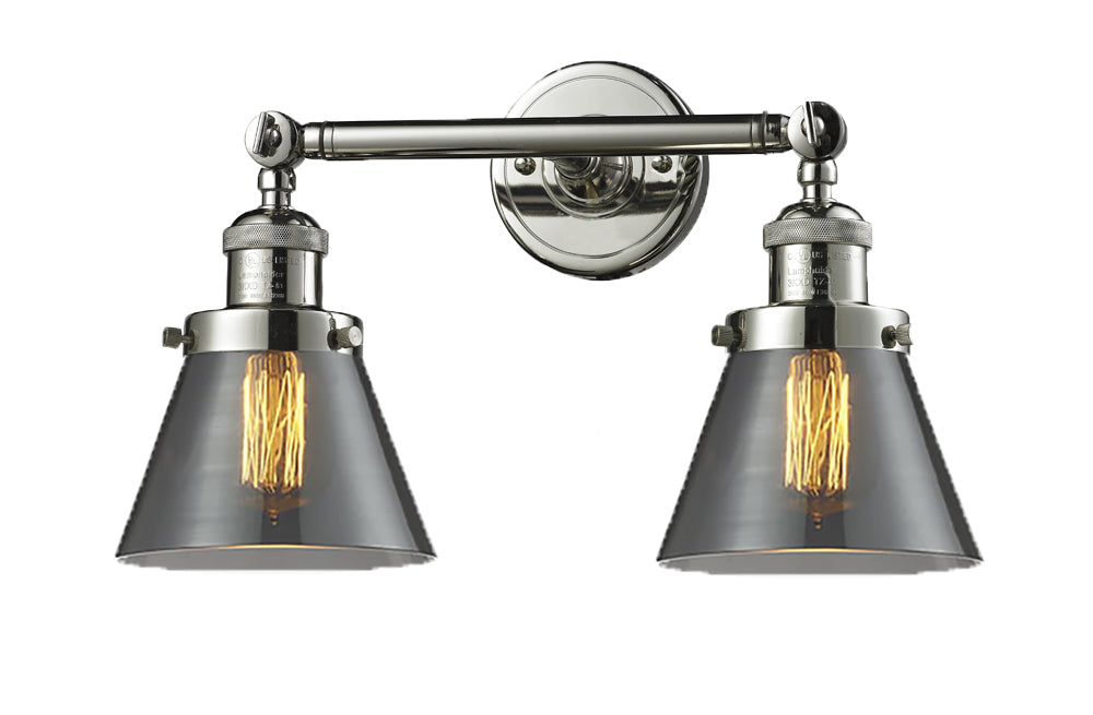 Innovations 208-PN-G63 Two Light Bath Vanity, Polished Nickel