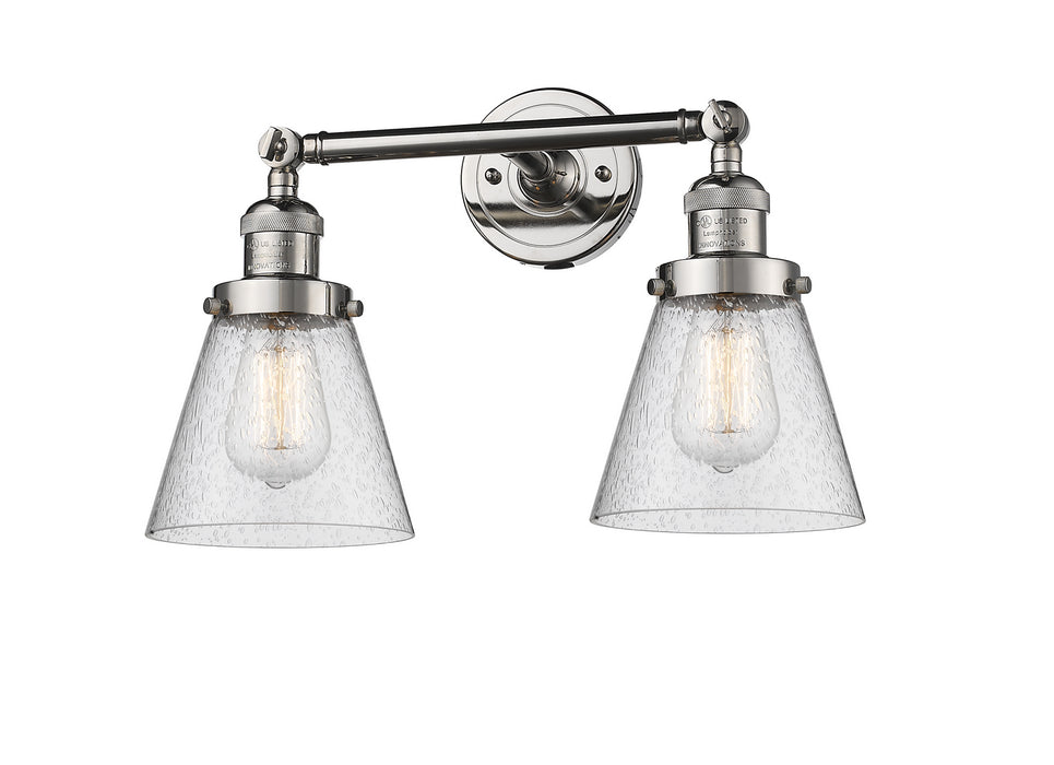 Innovations 208-PN-G64 Two Light Bath Vanity, Polished Nickel