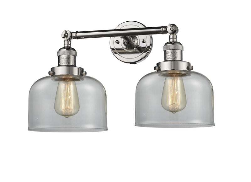 Innovations 208-PN-G72 Two Light Bath Vanity, Polished Nickel